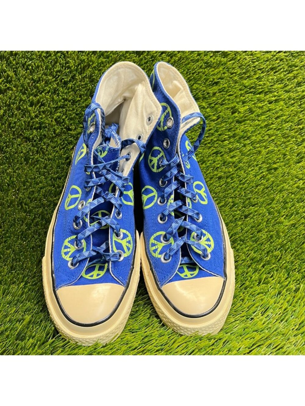 Converse Chuck 70 High Mens Size 8.5 Blue Green Athletic Skate‎ Shoes Sneakers - Picture 5 of 10